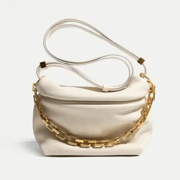 Women's Fluffy Small Leather Shoulder Bag Cloud Bucket Bag