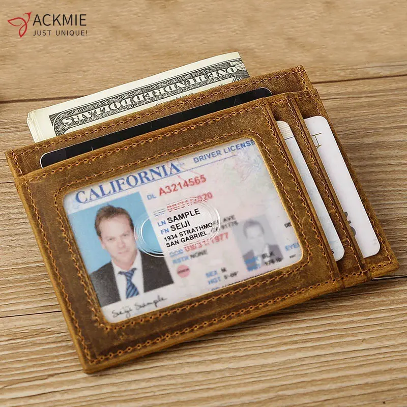 Genuine Leather Card Holder Anti-magnetic Card Bag