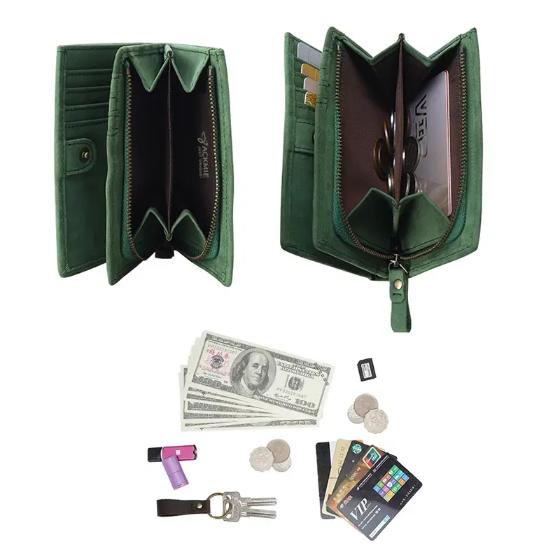Genuine Leather Wallet Folding Anti-theft Wallet