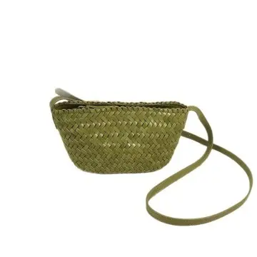 Handmade Top-grain Cowhide Braided Dumpling Bag