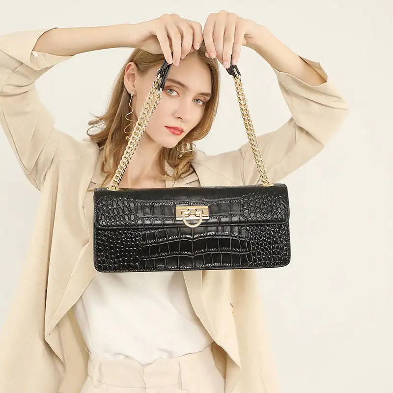 Crocodile Print Women's Chain Bag Shoulder Bag