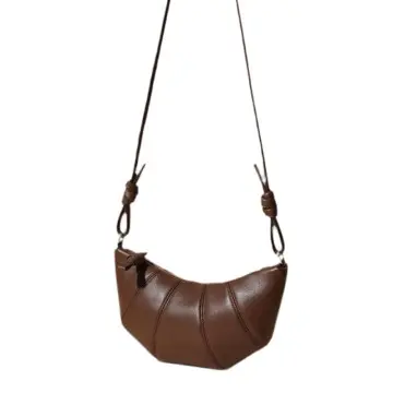 Cowhide Dumpling Bag Croissant Bag Si...