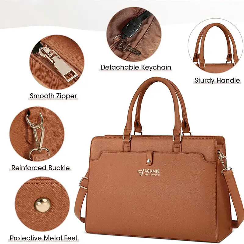 15.6 Inch Leather Laptop Business Shoulder Bag