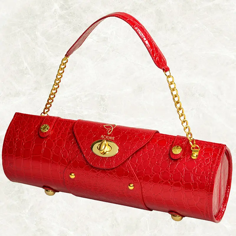 Crocodile Leather Wine Bottle Carrier Bag Wine Purse