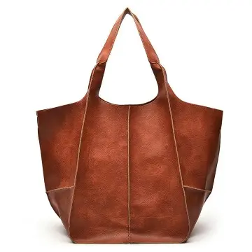 Ladies Hobo Bag Large Capacity Tote Bag Vintage Soft Leather Shoulder Handbag