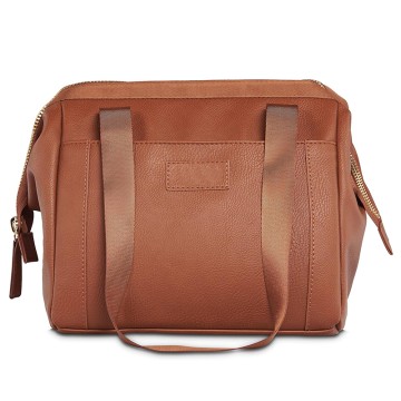 Leather Soft Side Insulated Cooler Bag Lunch Tote Bento Bag