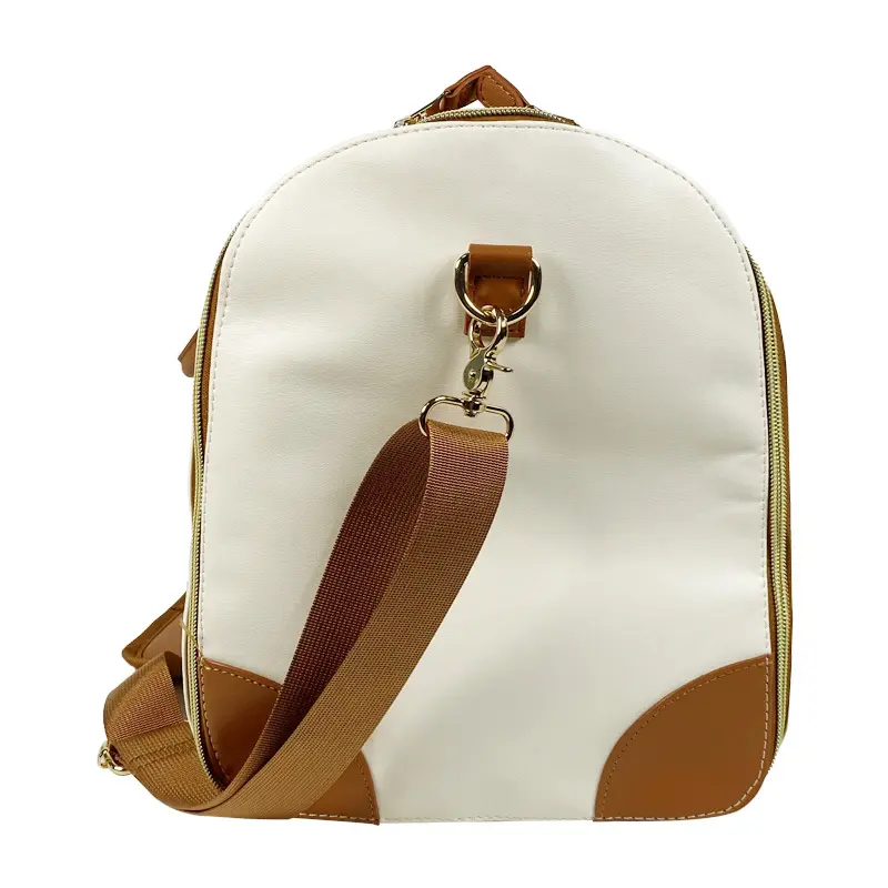 Large PU Leather Garment Bag With Shoe Compartment
