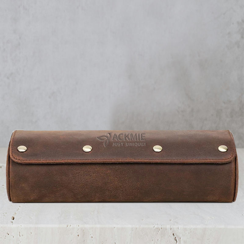 PU Leather Men's 3 Slot Watch Case Roll