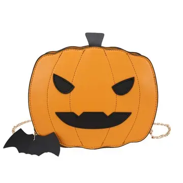 Women's Pumpkin Shoulder Bag Halloween Leather Chain Bag