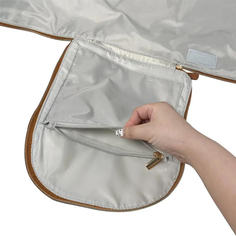 Large PU Leather Garment Bag With Shoe Compartment