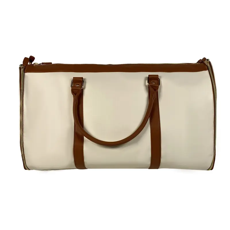 Large PU Leather Garment Bag With Shoe Compartment