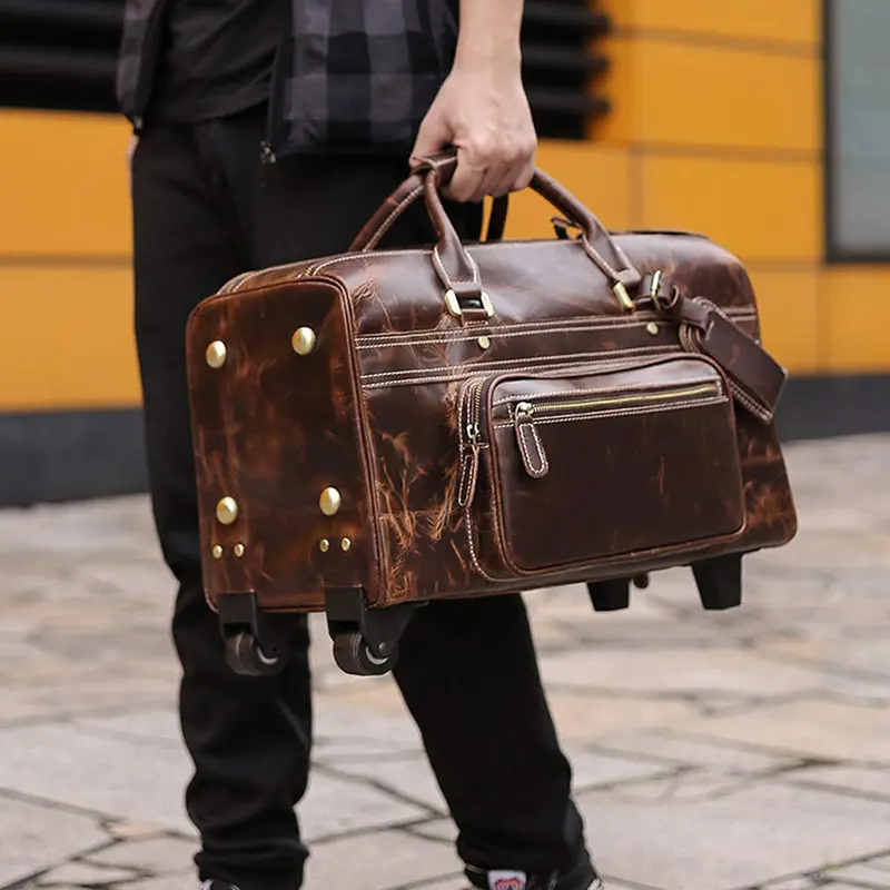 10Genuine Leather Duffle Bag with Shoe Compartment2oj