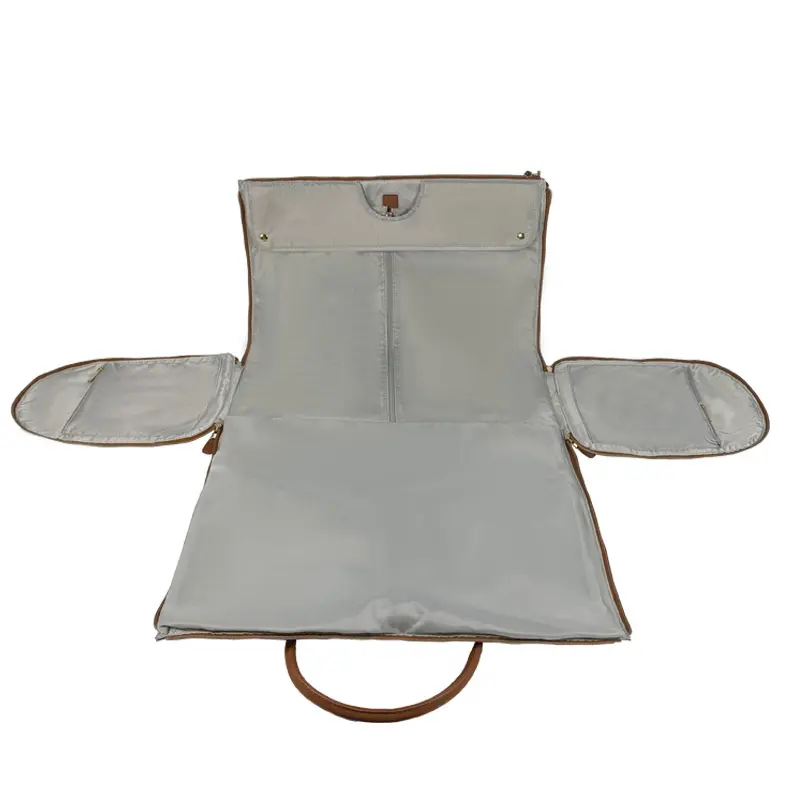 Large PU Leather Garment Bag With Shoe Compartment
