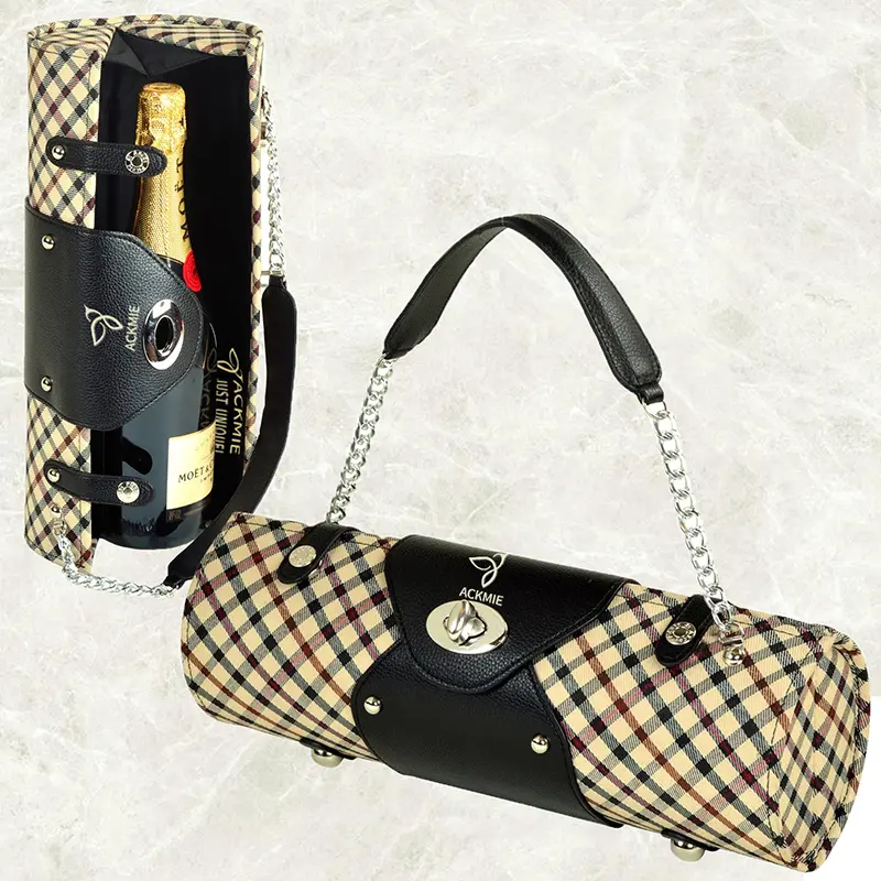 Crocodile Leather Wine Bottle Carrier Bag Wine Purse