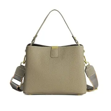 Genuine Leather Bucket Bag Crossbody Shoulder Bag