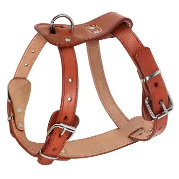Genuine Leather Dog Harness Small Dog Harness Pet Easy Adjustable Dog Harness