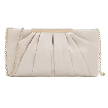 Clutch Bag Evening Bag Pleated Satin ...