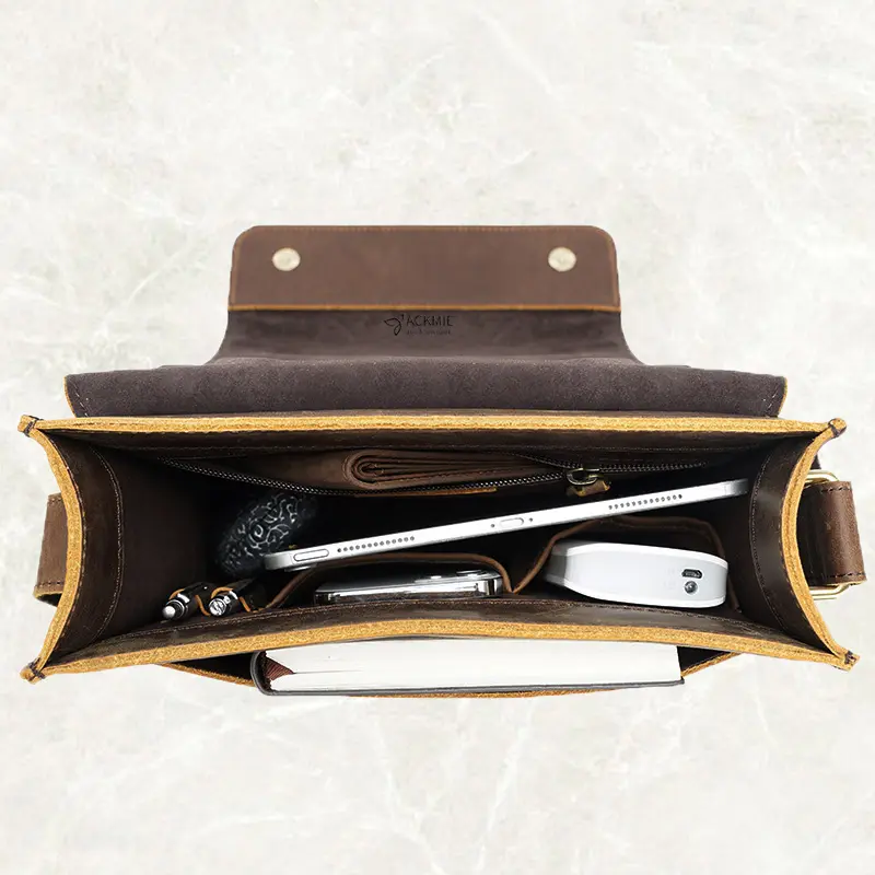Genuine Leather Casual Crossbody Bag for Mens