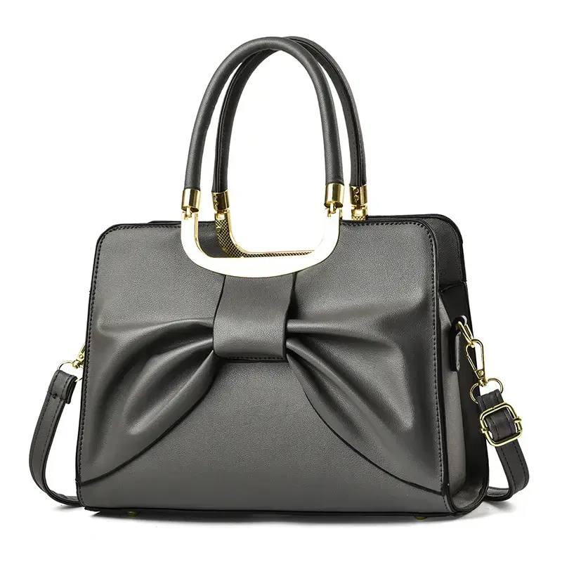 New PU Leather Purse Bow Leather women's Handbag