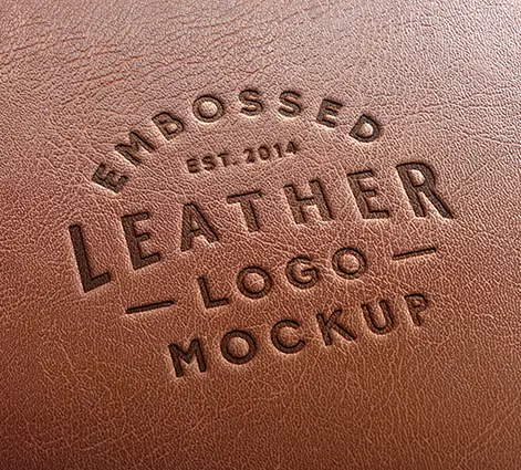 Embossed logo