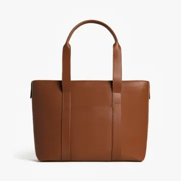 Leather Laptop Bag Tote Bag Simple Work Bag