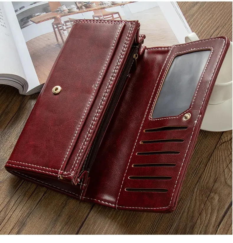 PU Leather Women's Wallet Women's Leather Clutch Bag