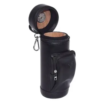 Cedar Lined Portable Travel Leather Cigar Humidor