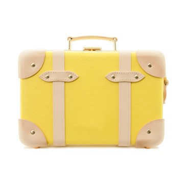 Hard Leather Mini Crossbody Suitcase Handbag