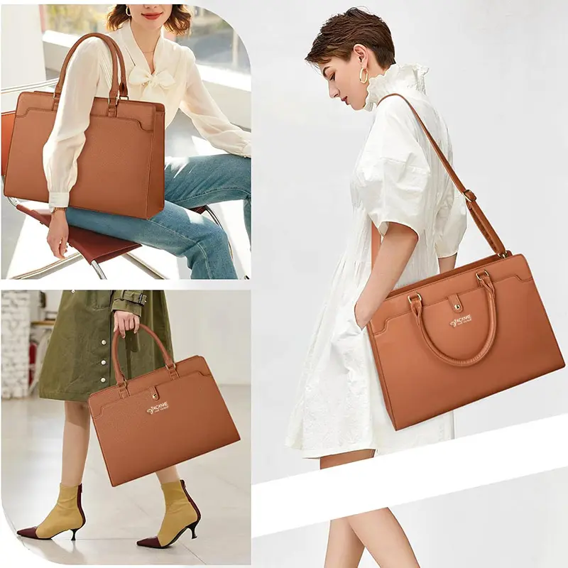 15.6 Inch Leather Laptop Business Shoulder Bag