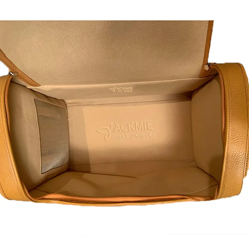 Leather Pet Carrier Bag for Dogs & Cats