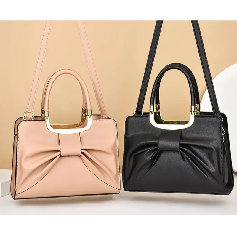 New PU Leather Purse Bow Leather women's Handbag