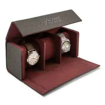 Luxury Pu Leather Travel 3 Slots Watch Storage Box