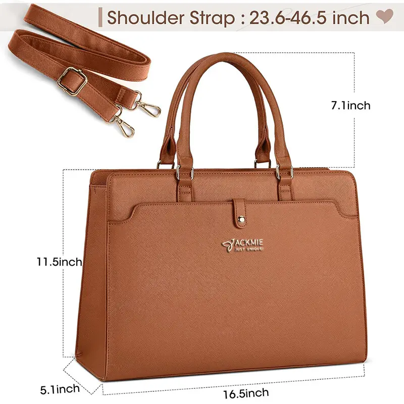 15.6 Inch Leather Laptop Business Shoulder Bag