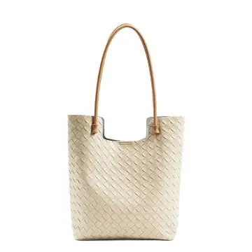 Cowhide Women's Woven Shoulder Bag Tote Bag