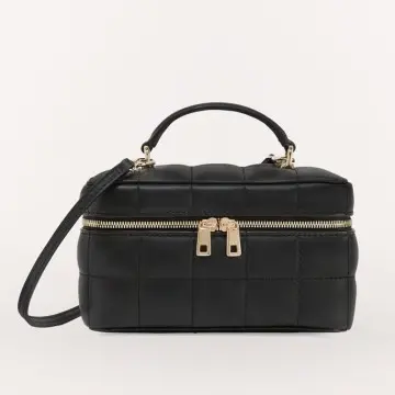 Top Layer Cowhide Women's Cosmetic Bag Cowhide Handbag Messenger Bag Box Bag