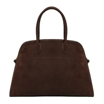 Suede Leather Tote Laptop Bag Work Bag
