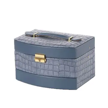 Crocodile Printed Leather with Mirror Beads Treasure Box