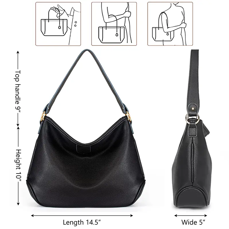 Leather Hobo Bags for Women Shoulder Satchel Bag