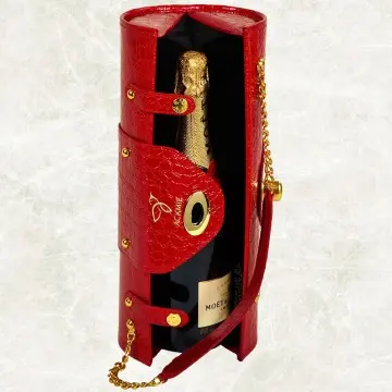 Crocodile Leather Wine Bottle Carrier Bag Wine Purse