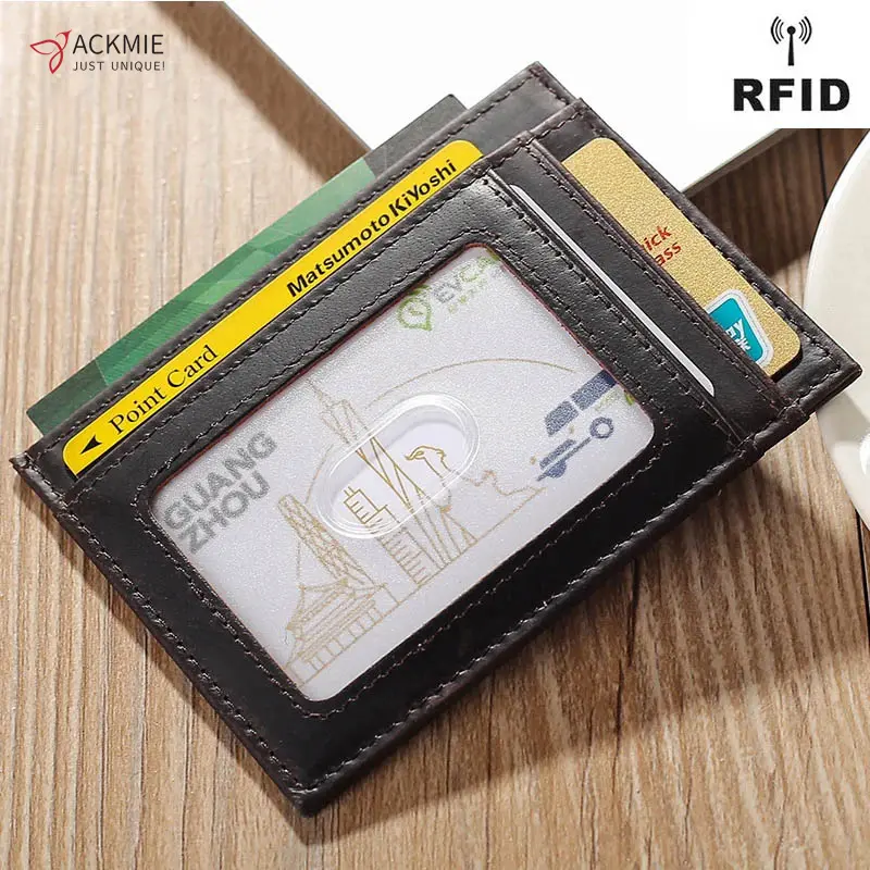 Genuine Leather Card Holder Anti-magnetic Card Bag