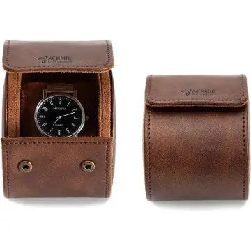 Leather Watch Roll Travel Case Wristwatches Storage
