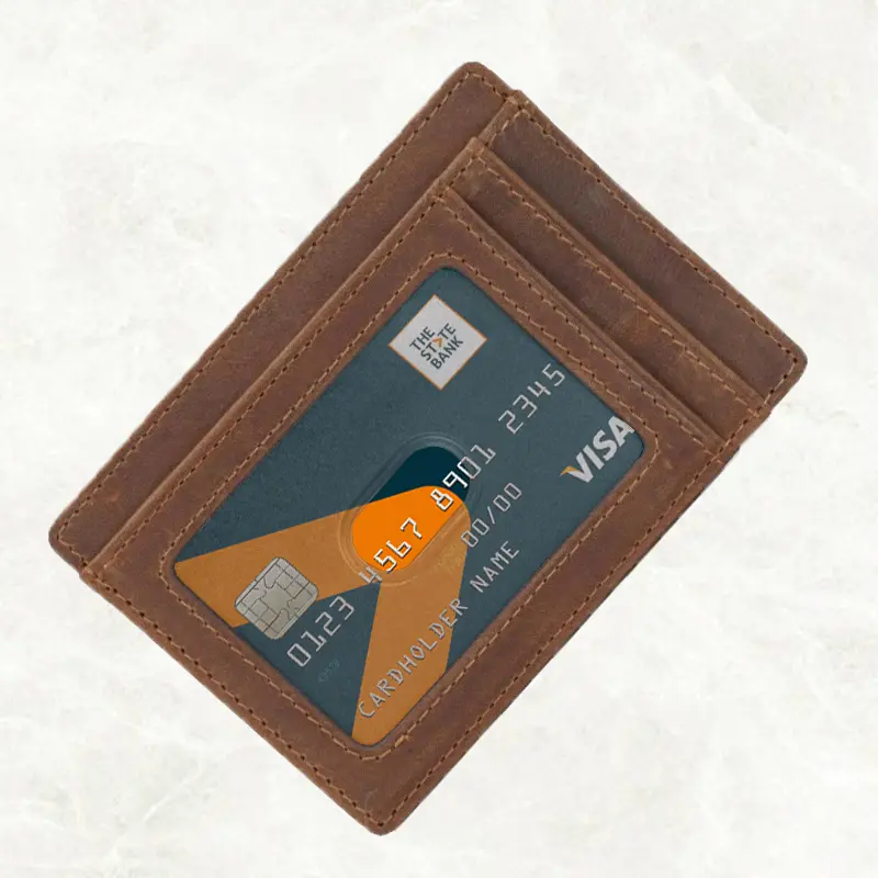 Genuine Leather Card Holder Anti-magnetic Card Bag