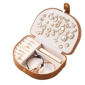 Portable Mini Jewelry Case Necklace Ring Storage Box