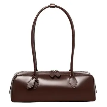 Large Capacity Cowhide Underarm Bag Long Baguette Bag