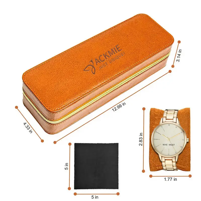 PU Leather Watch Case 5 Slot Watch Box