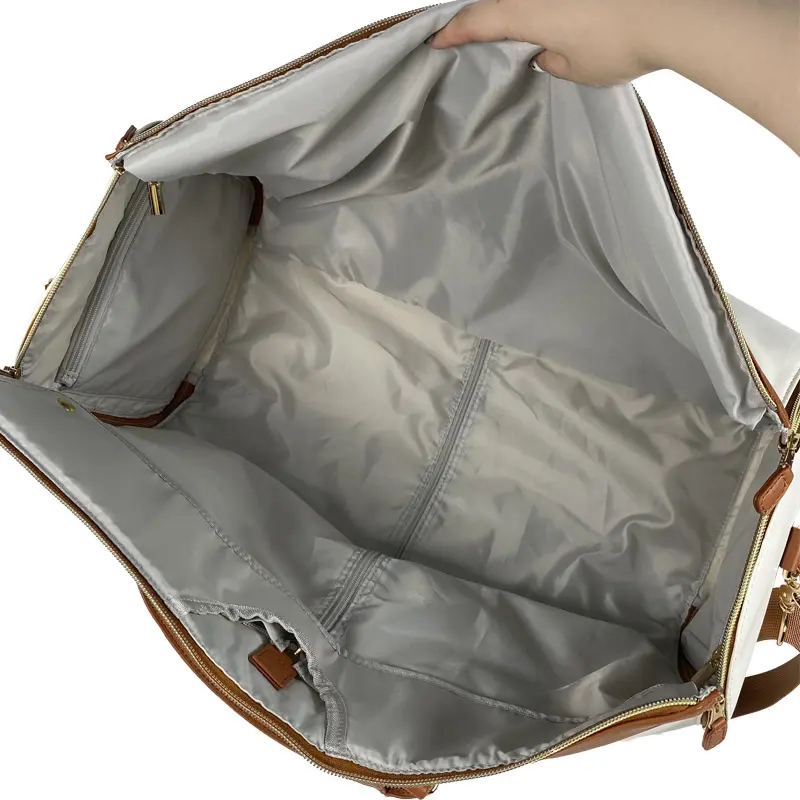 Large PU Leather Garment Bag With Shoe Compartment