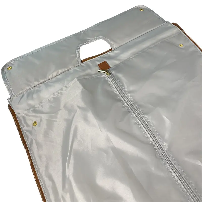Large PU Leather Garment Bag With Shoe Compartment