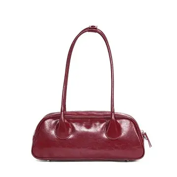 Genuine Leather Bowling Shoulder Bag Handbag Bag