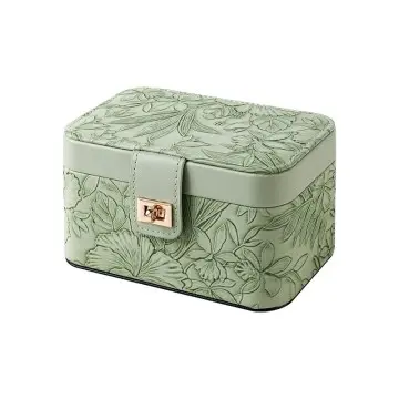 Patterned Leather Storage Box Watch Double Layer Jewelry Box