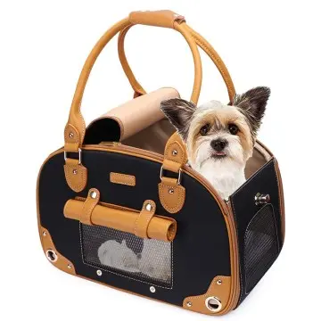 Leather Dog Bag Handbag Travel Pet Bag Waterproof High Quality Leather Portable Pet Bag